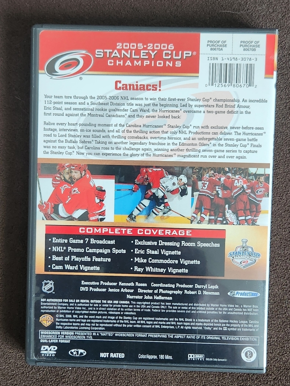 🏒 Carolina Hurricanes 2005-2006 Stanley Cup Champions DVD Hockey NHL 7 Series - Picture 2 of 5